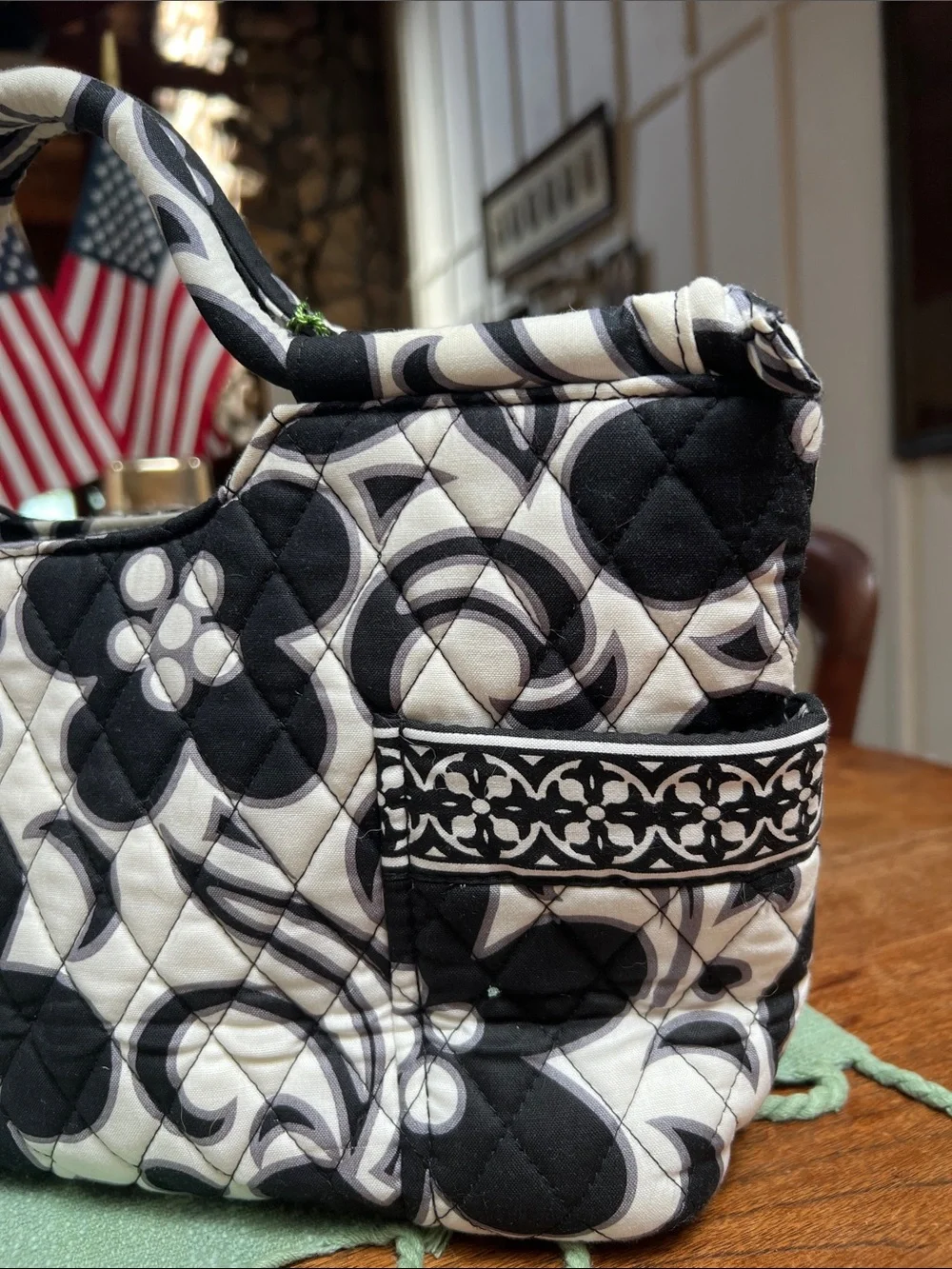 NWT Vera Bradley Gabby Tote in Retired Night and Day Pattern